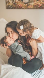 family in home